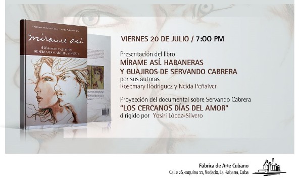 Servando Cabrera Moreno en la óptica de la Fábrica de Arte Cubano Servando Cabrera Moreno en la óptica de la Fábrica de Arte Cubano